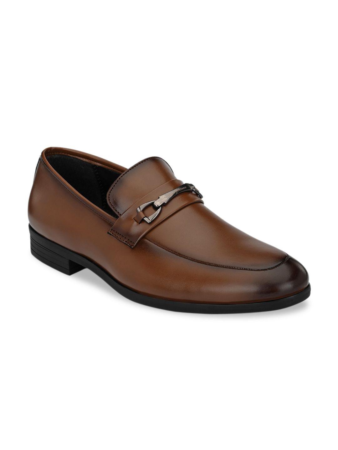 San Frissco Men Tan Brown Solid Formal Loafers