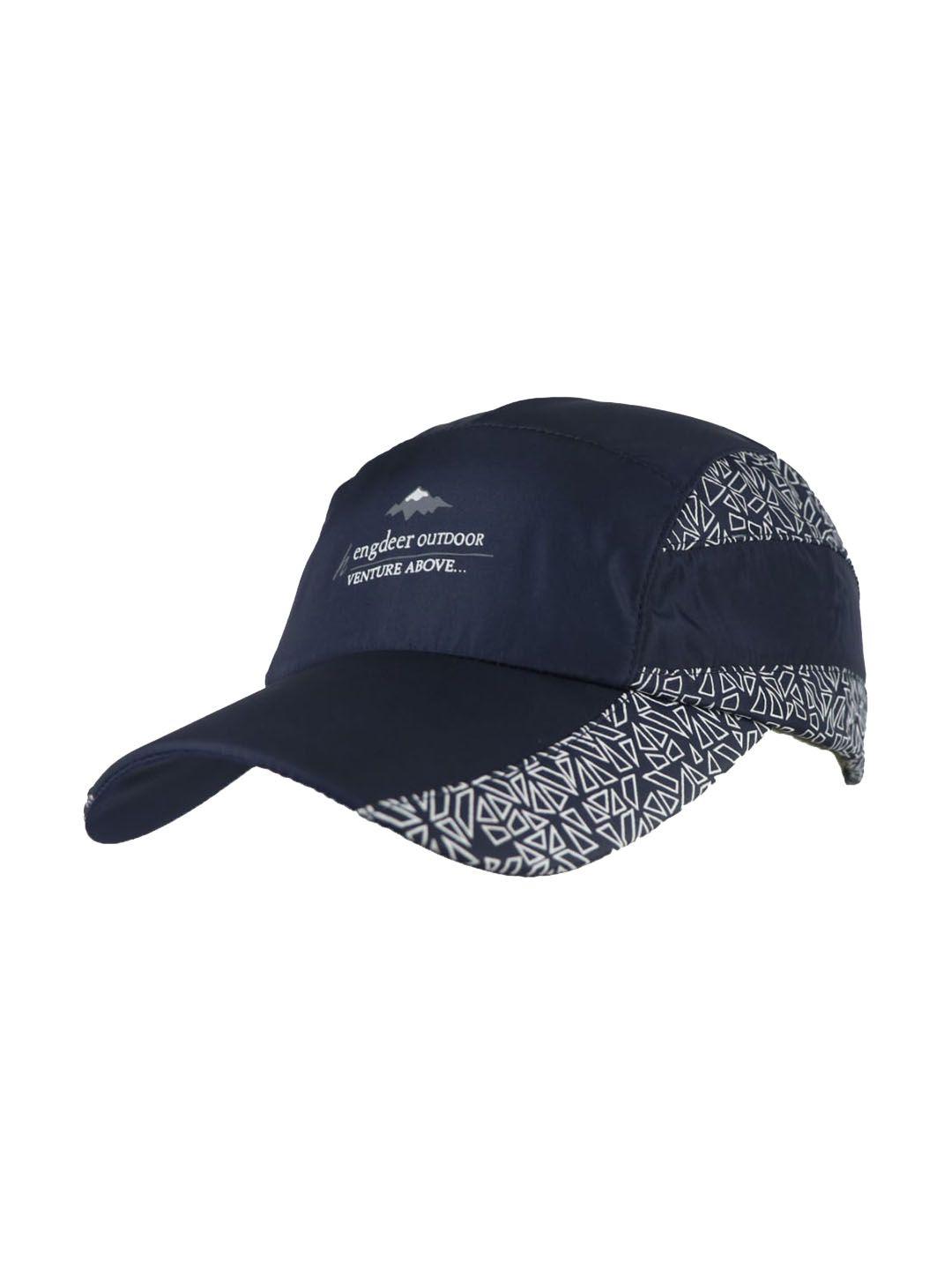 isweven-unisex-blue-&-white-printed-baseball-cap