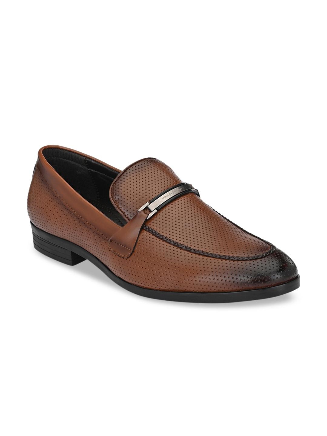 San Frissco Men Tan Brown Solid Formal Loafers