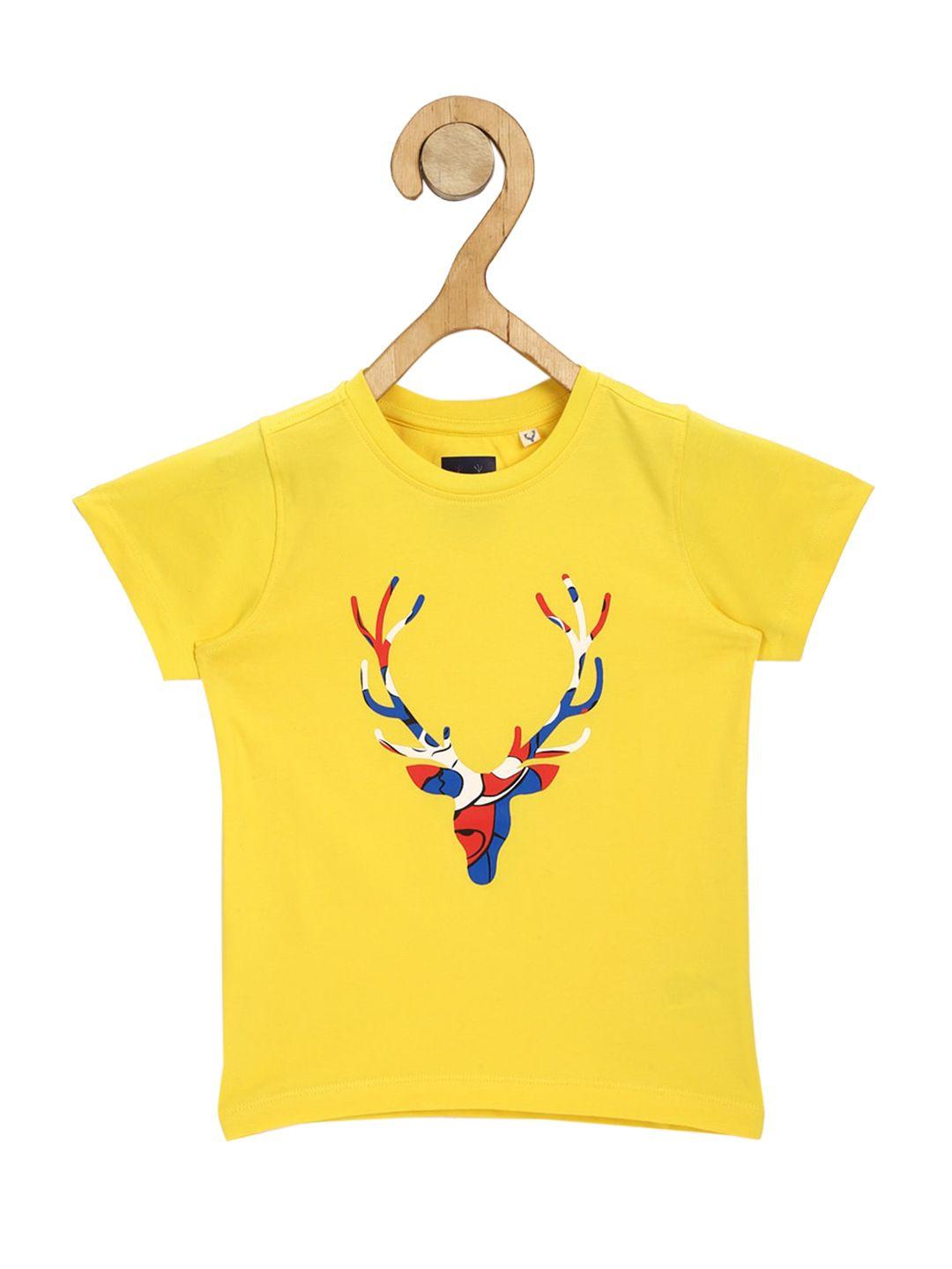 allen-solly-junior-boys-yellow-printed-round-neck-t-shirt