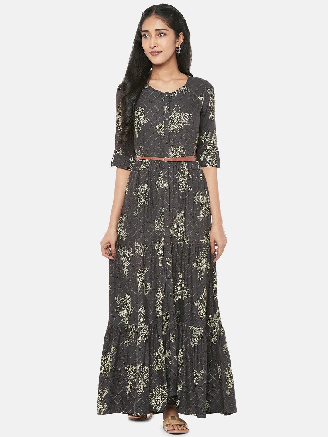 akkriti-by-pantaloons-women-charcoal-printed-maxi-dress