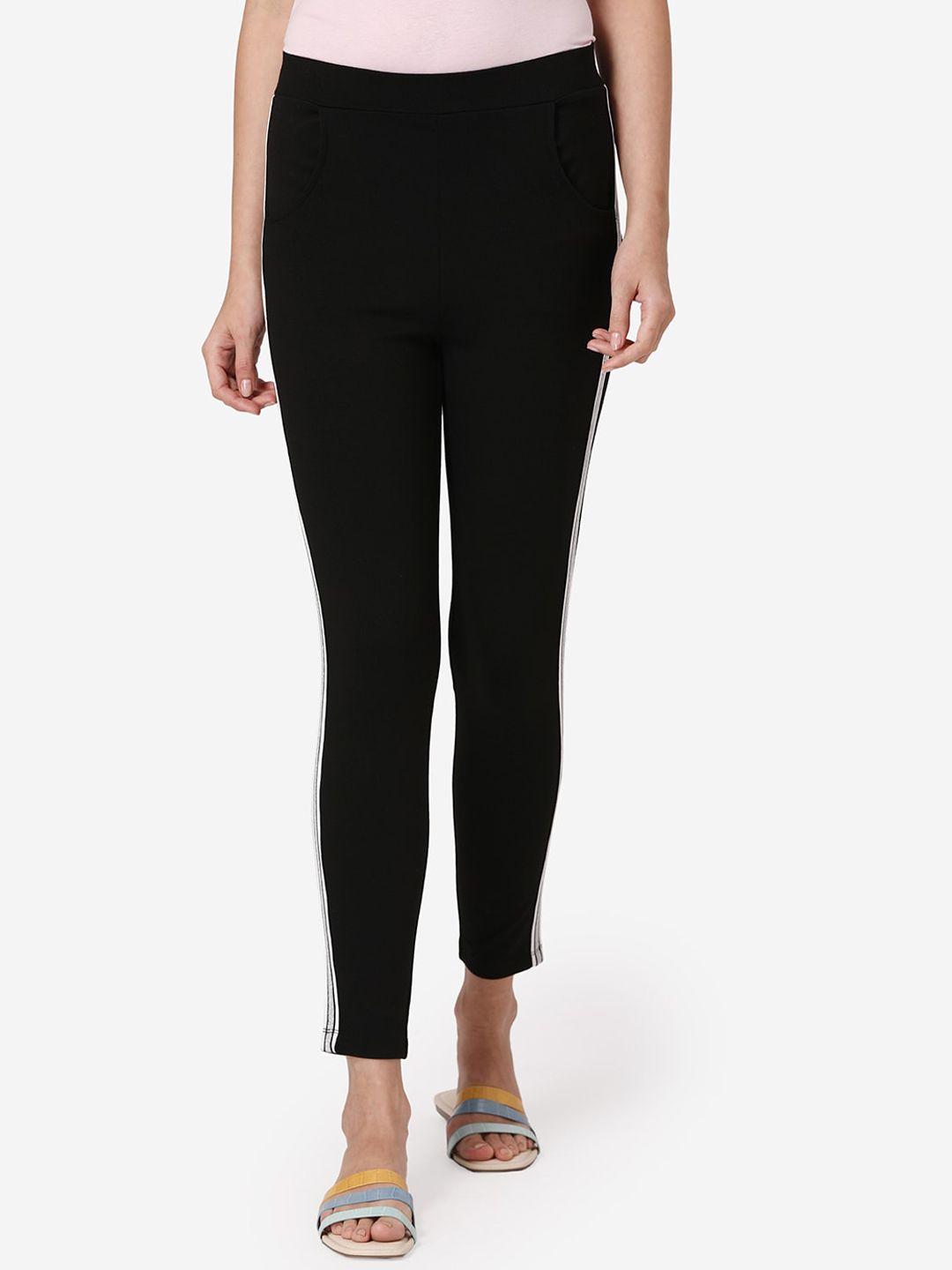 Mode by Red Tape Women Black Solid Relaxed-Fit Treggings