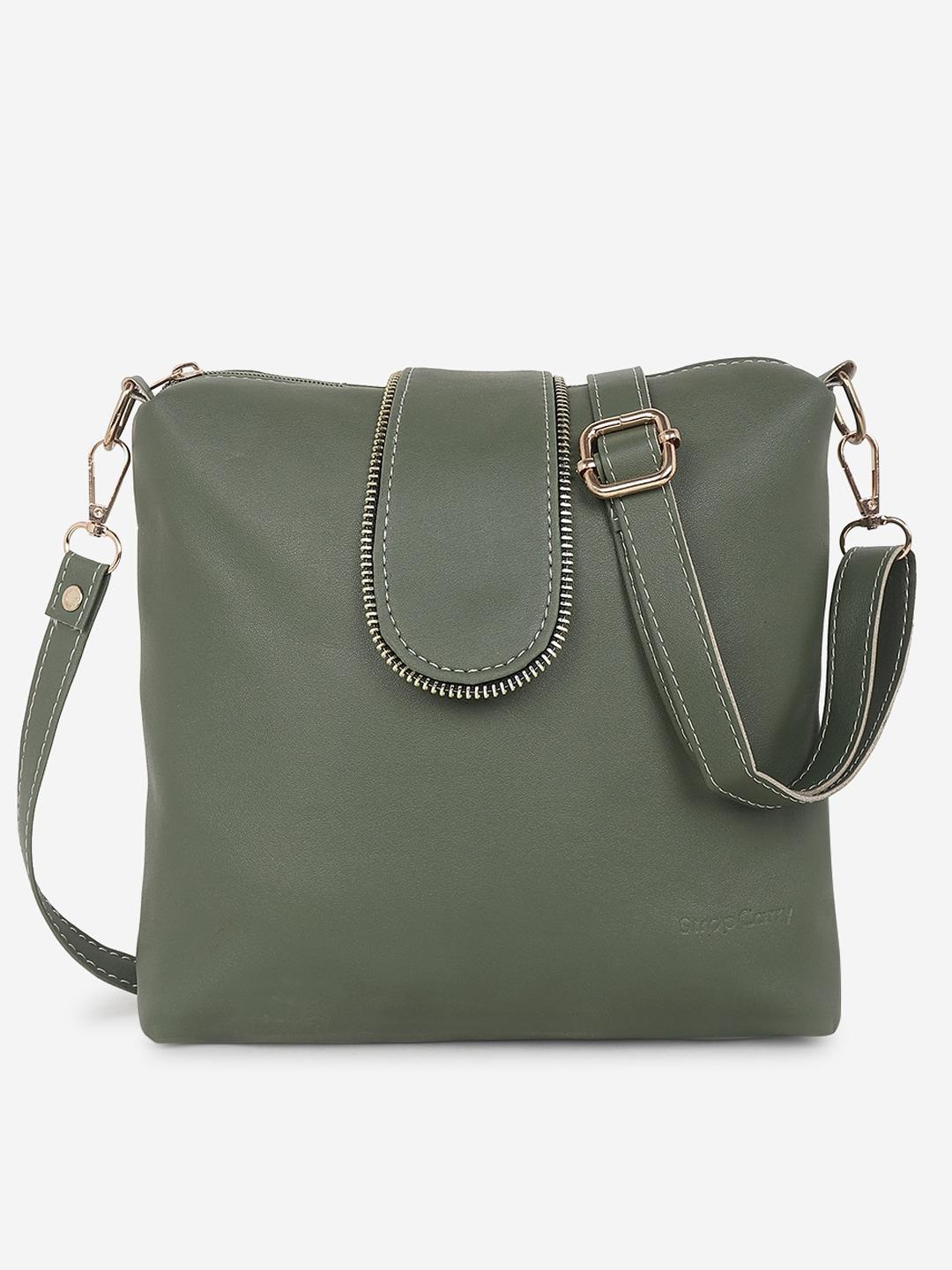 Stropcarry Green Solid Sling Bag