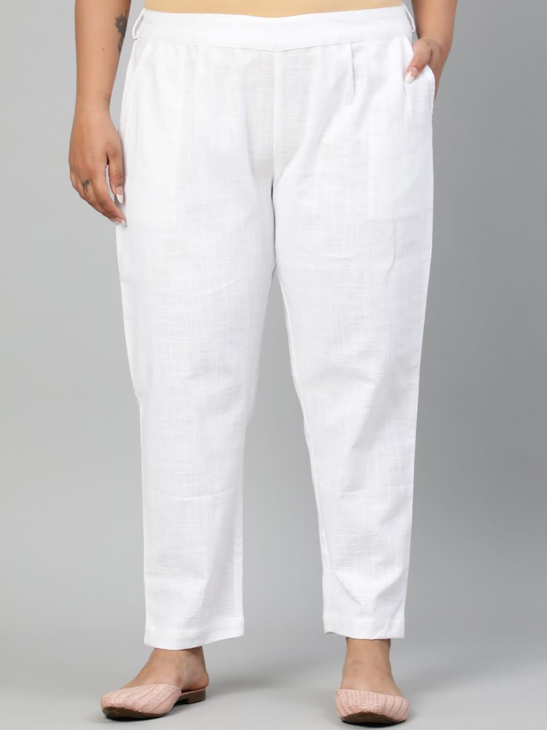 jaipur-kurti-women-white-regular-fit-solid-regular-trousers
