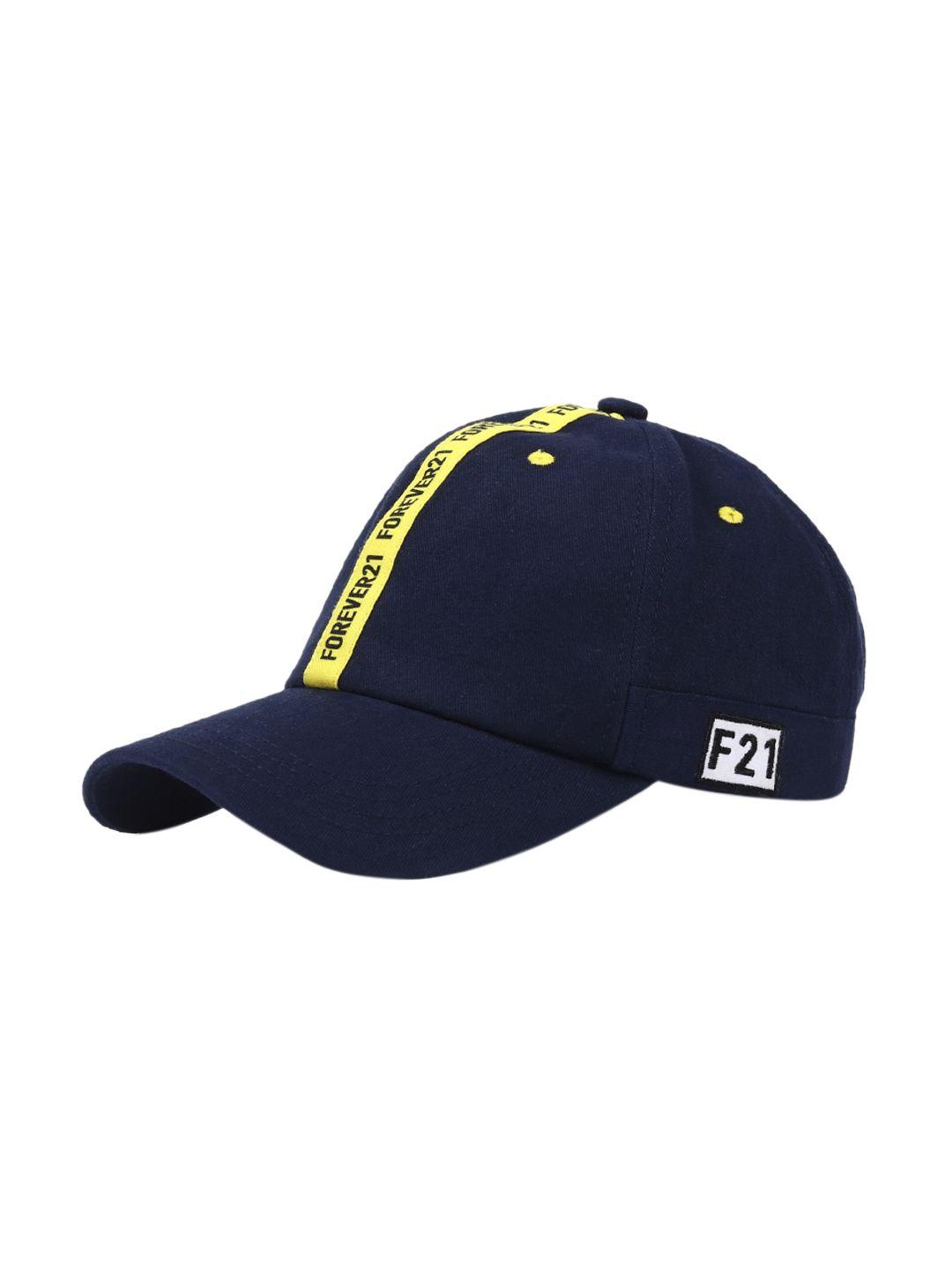 forever-21-men-navy-blue-printed-baseball-cap