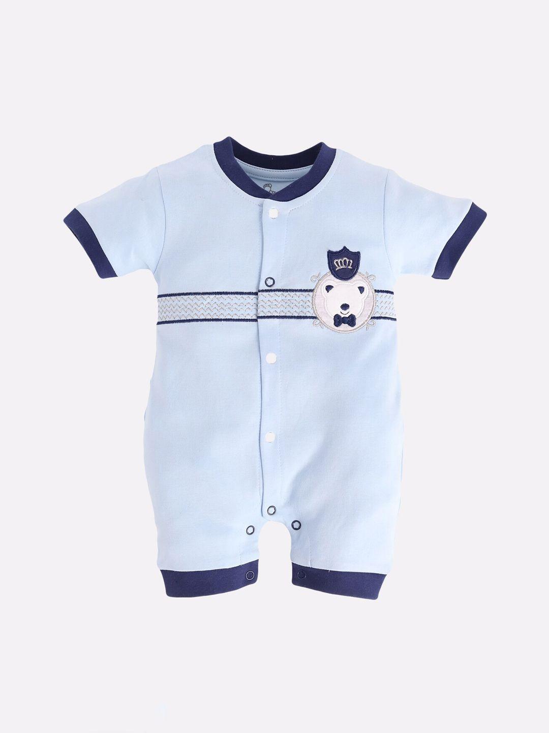 baby-go-infant-boys-blue-embroidered-pure-cotton-rompers