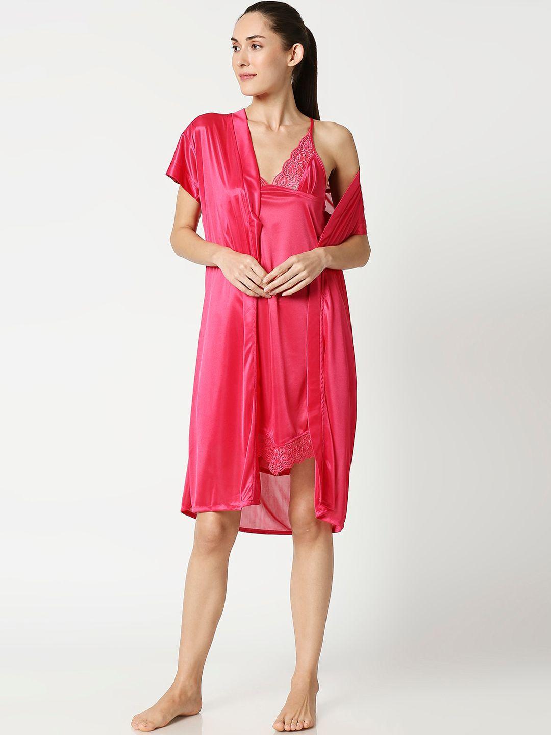 av2-women-rose-solid-nightdress-with-robe