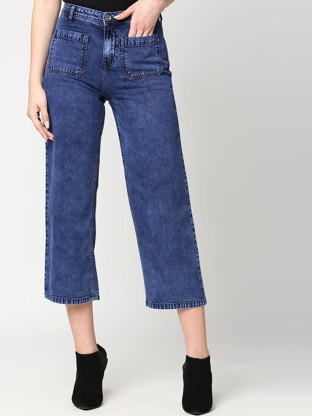 high-star-women-blue-straight-fit-jeans