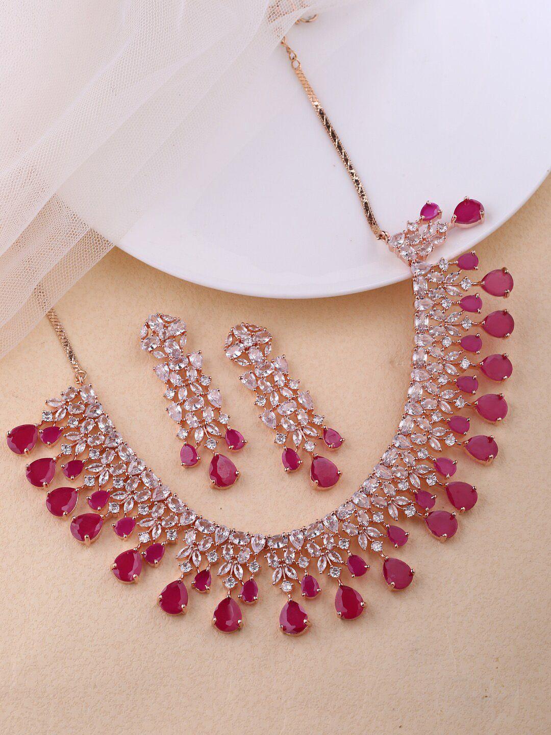 shoshaa-silver-plated-pink-&-white-stone-studded-ethnic-design-jewellery-set