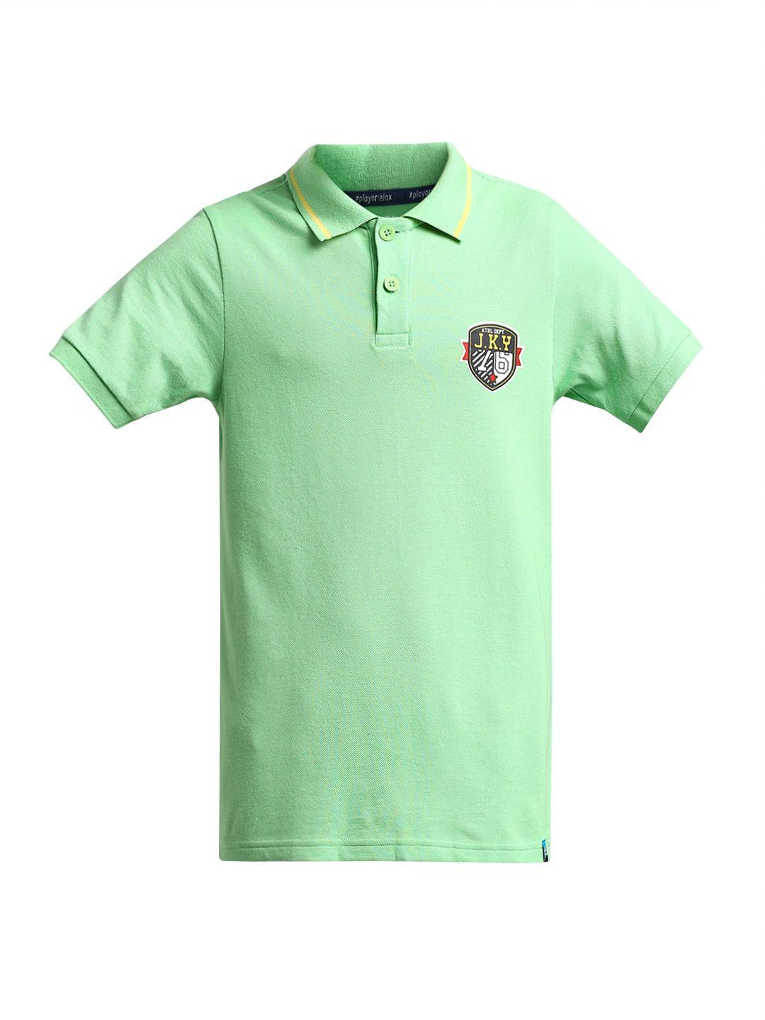 Jockey Boys Green   Polo Collar T-shirt