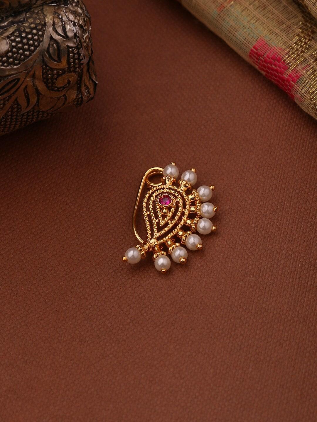 shoshaa-gold-plated-pink-&-white-stone-studded-beaded-nosepin