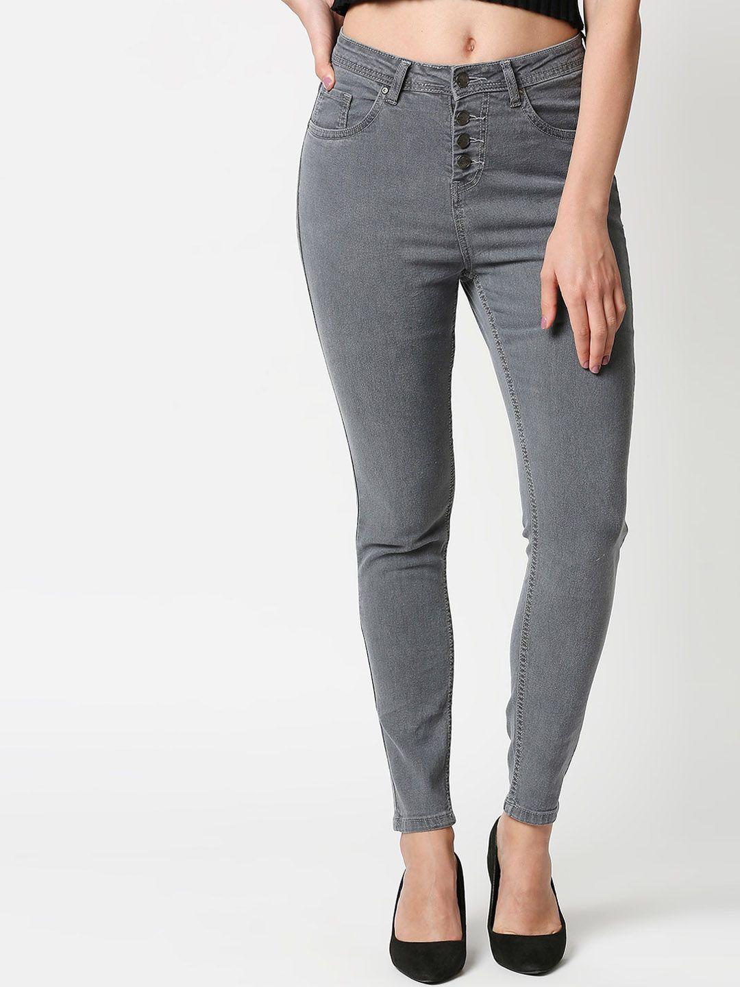 high-star-women-grey-slim-fit-high-rise-clean-look-stretchable-jeans