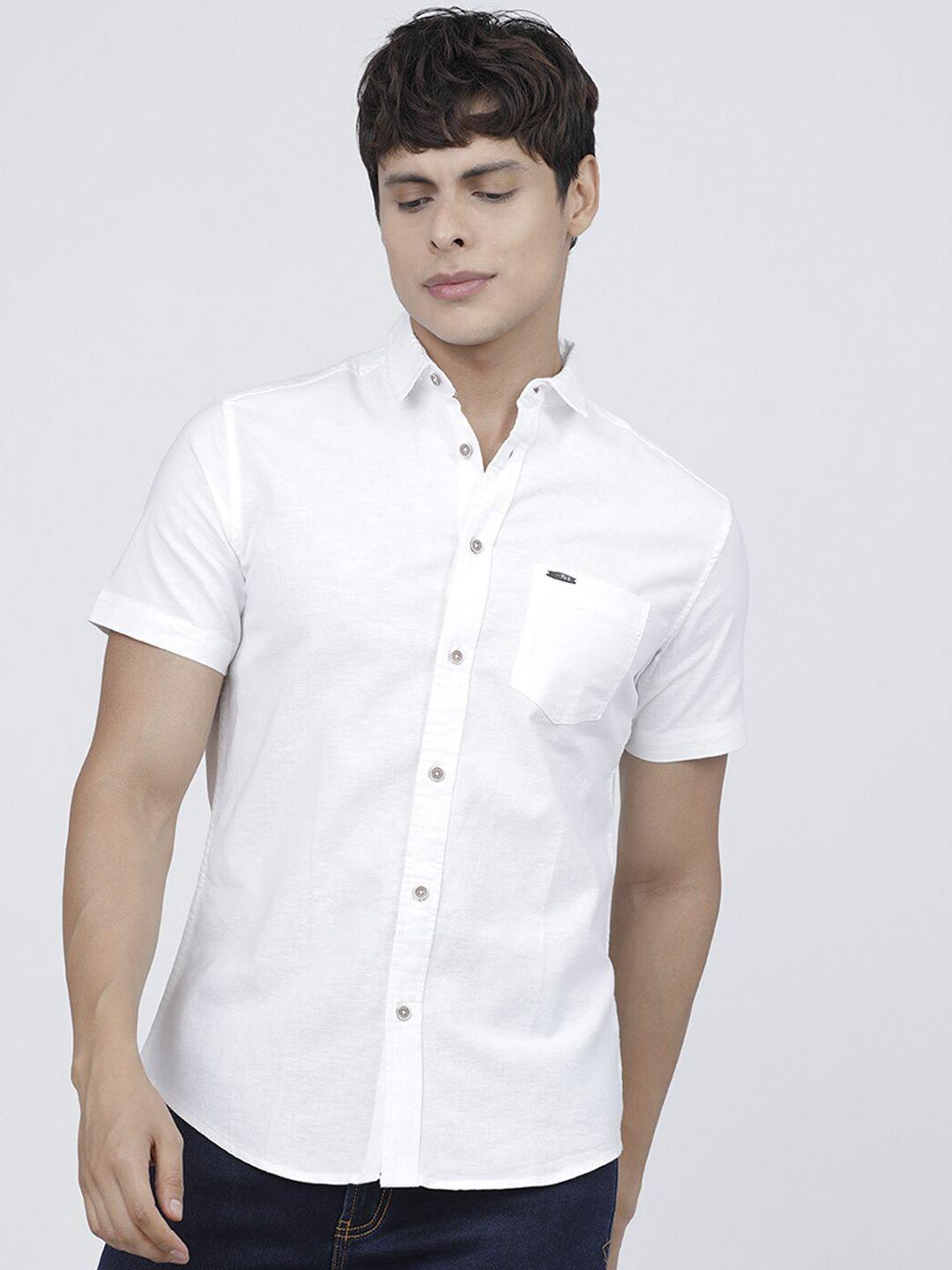 the-indian-garage-co-men-white-casual-shirt