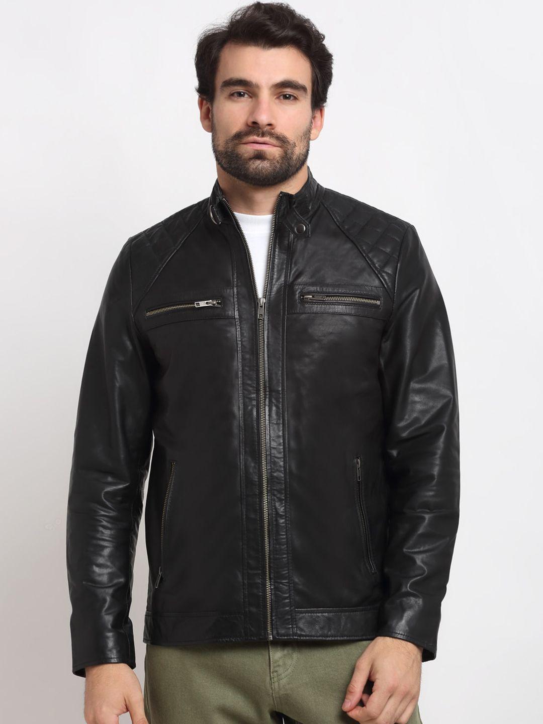Teakwood Leathers Men Black Leather Lightweight Biker Jacket