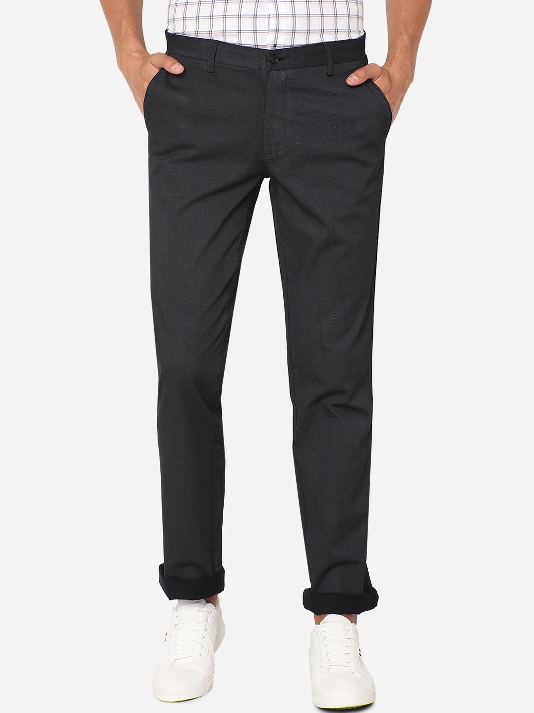 greenfibre-men-black-solid-slim-fit-regular-trousers