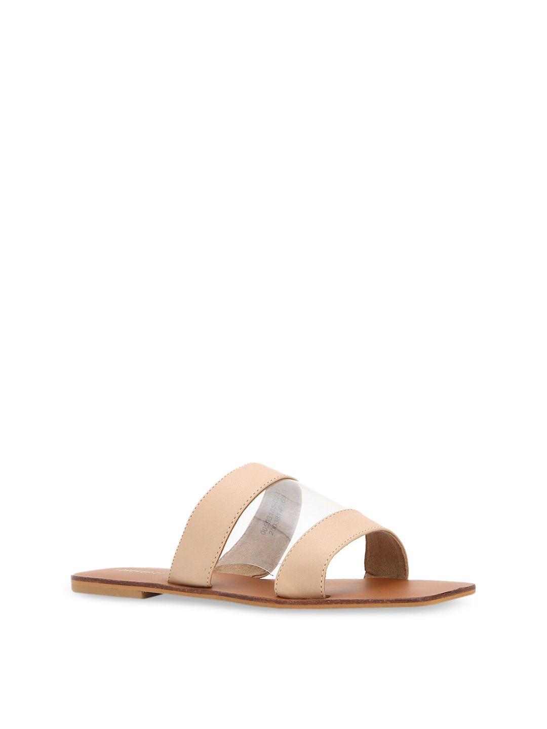 FOREVER 21 Women Nude-Coloured Open Toe Flats