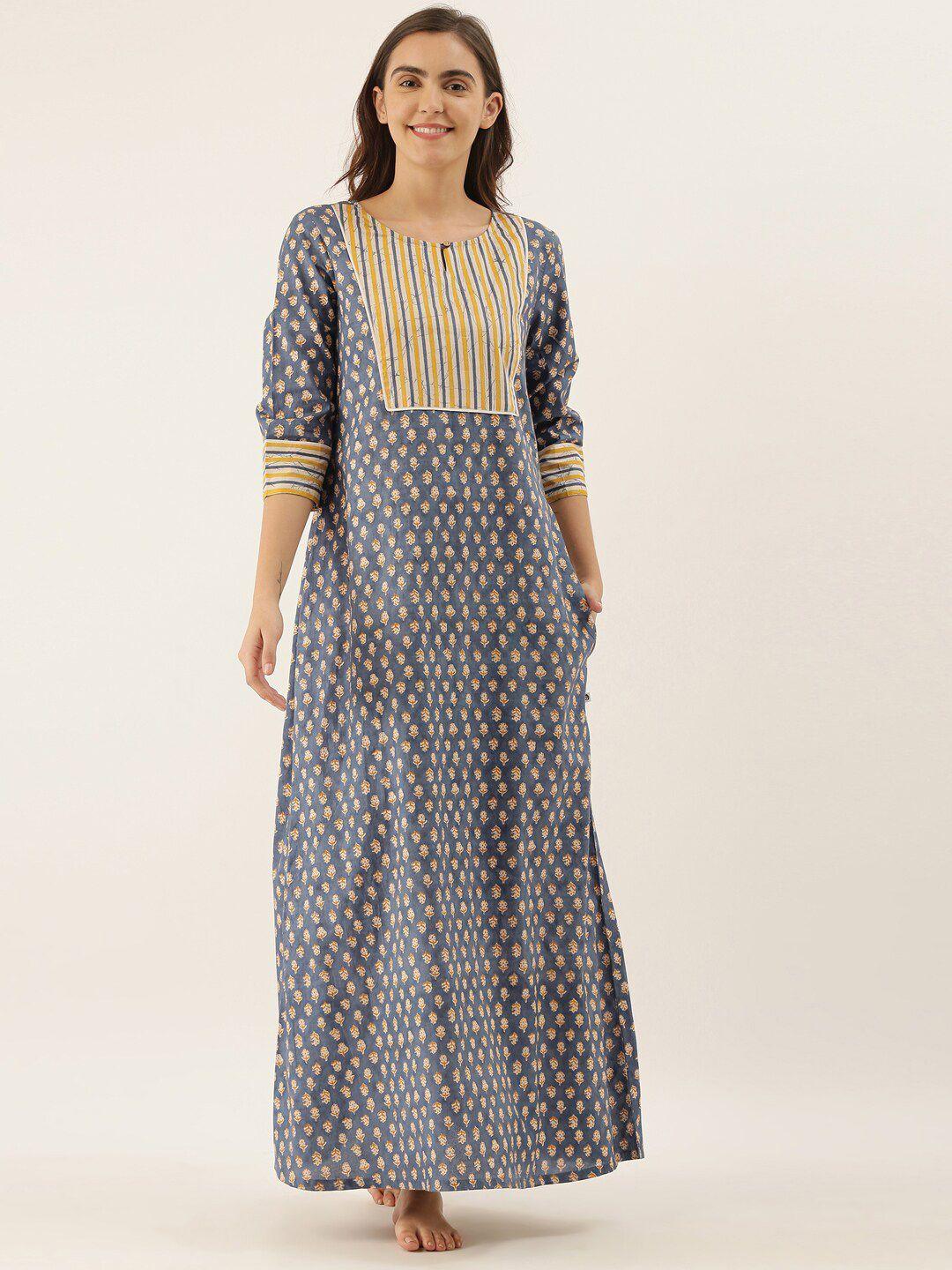 bannos-swagger-women-blue-printed-maxi-nightdress