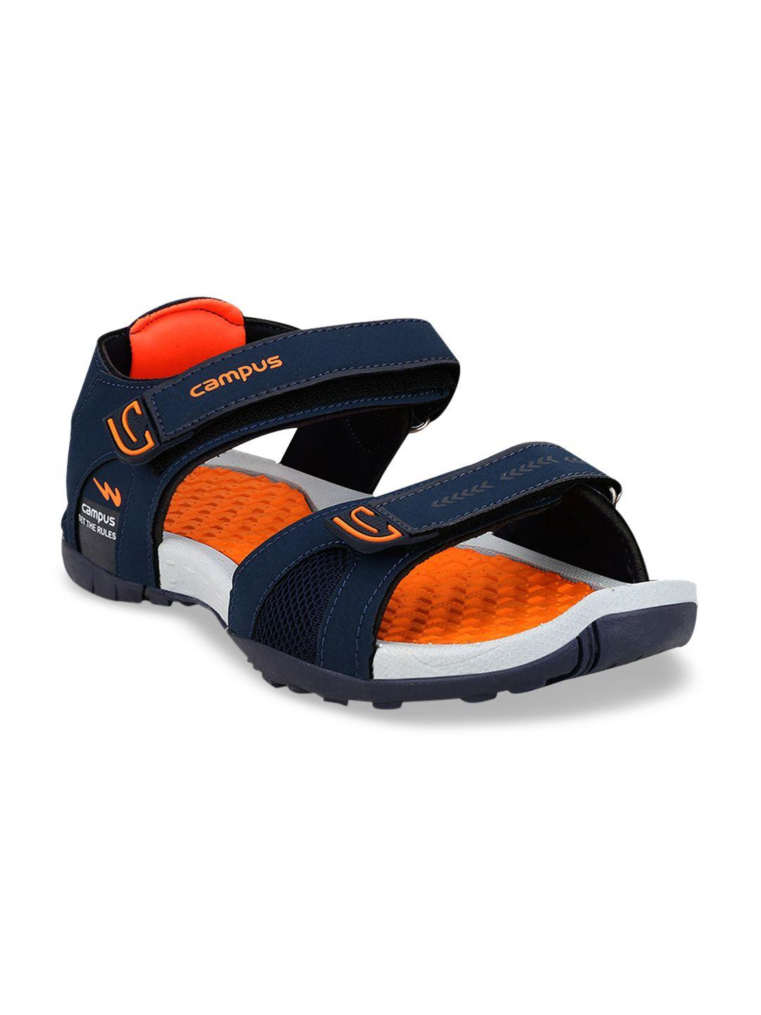 campus-men-navy-blue-&-orange-sports-sandals