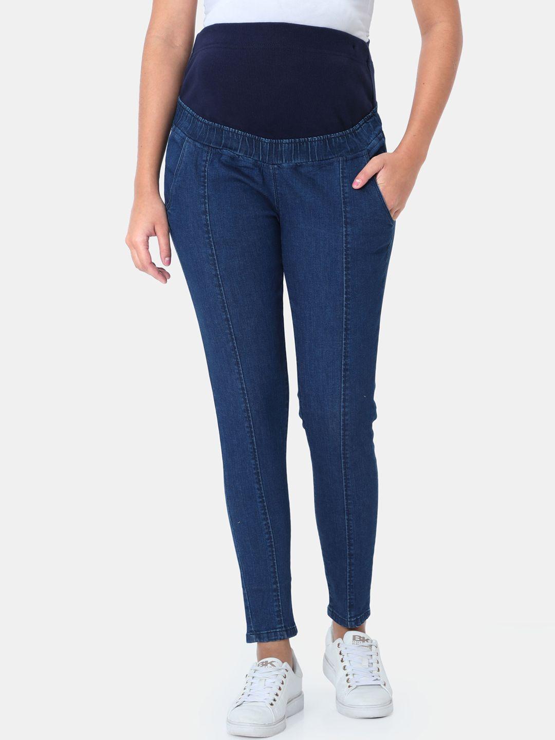the-mom-store-women-blue-high-rise-maternity-jeans