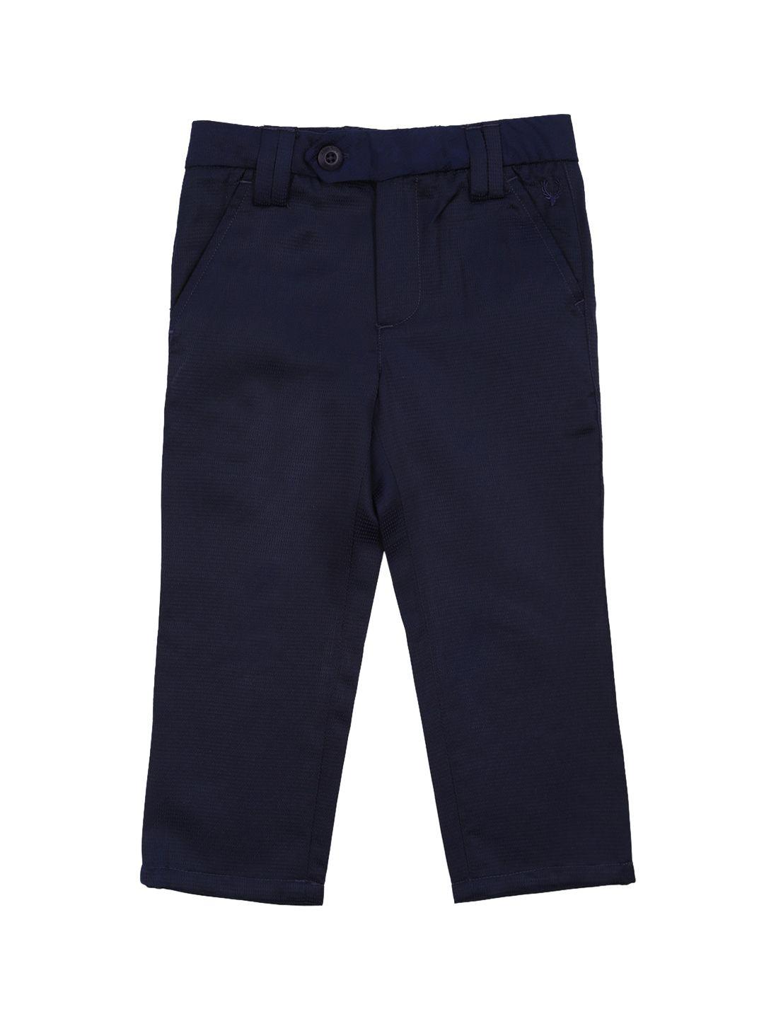 Allen Solly Junior Boys Navy Blue Slim Fit Chinos Trousers