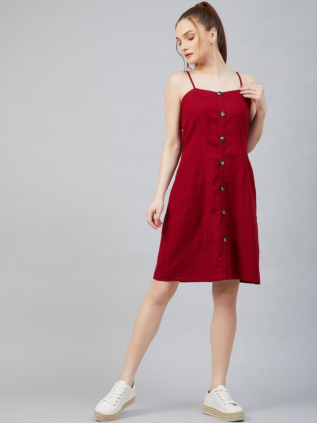 Marie Claire Women Red Pinafore Dress