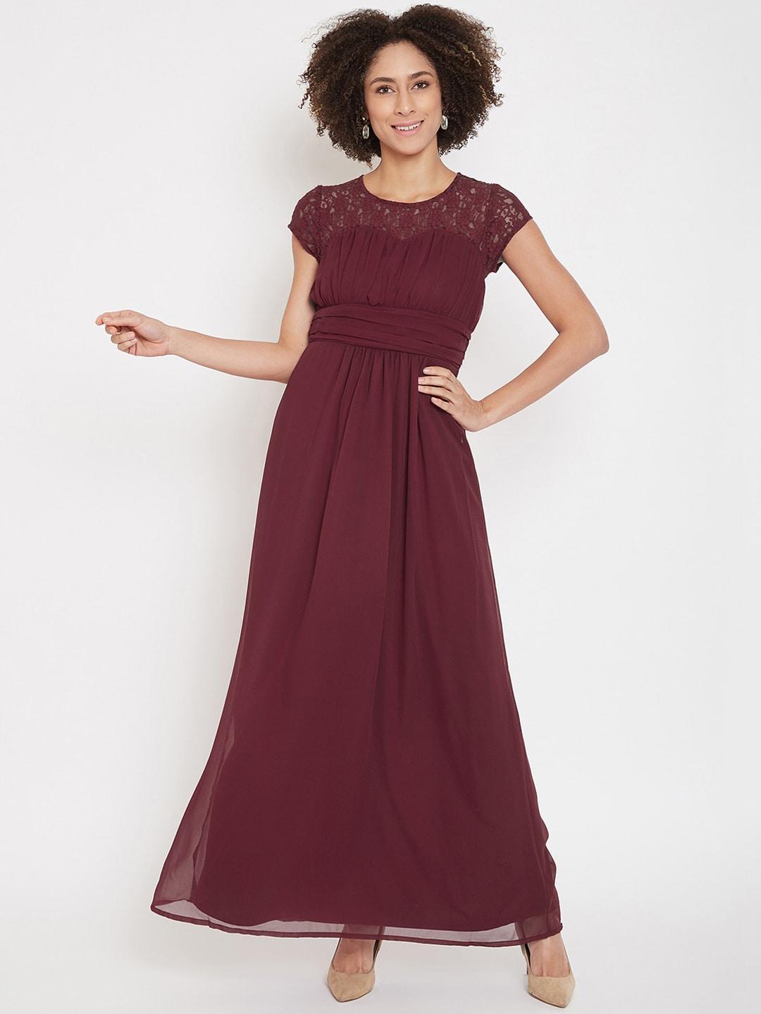 la-zoire-maroon-georgette-maxi-dress