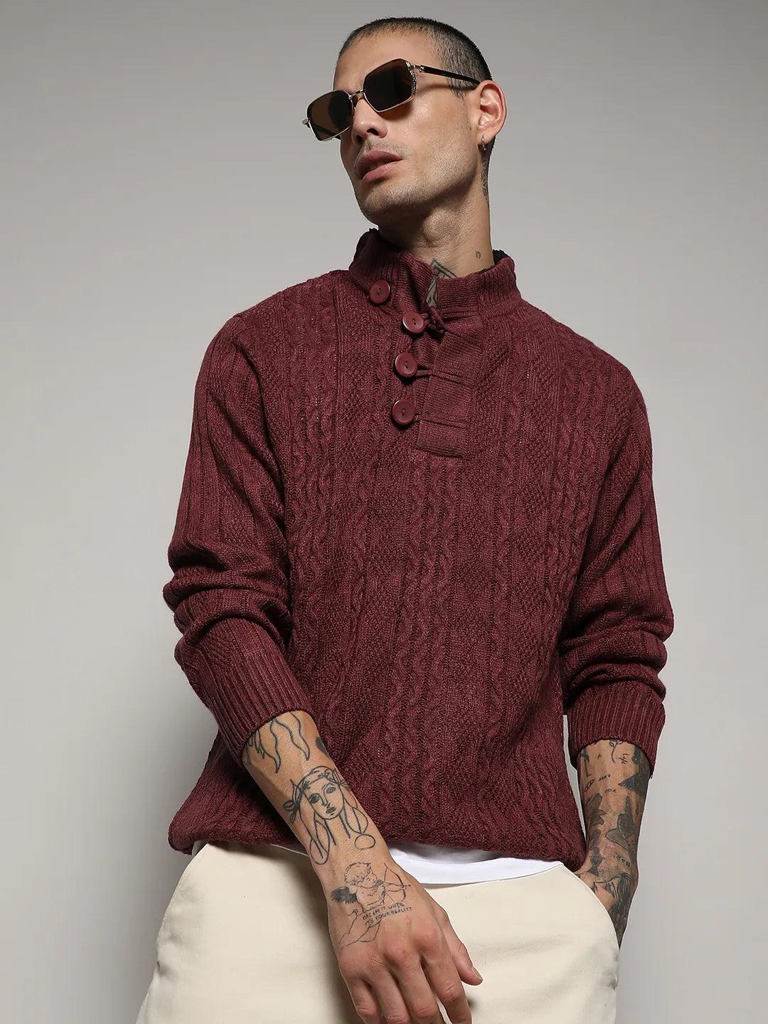 Rhombus Knit Sweater