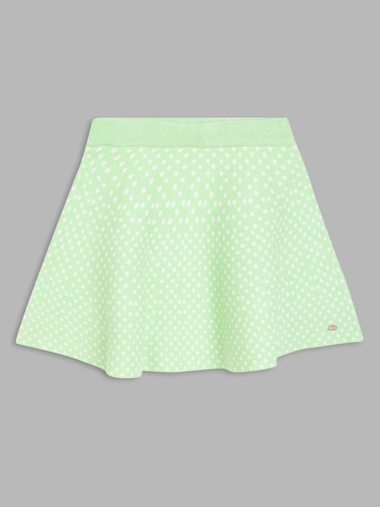 Sea Green Self-Design Regular Fit Skirt