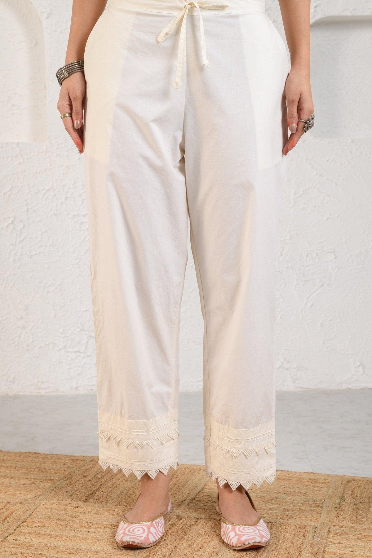 off-white-lace-pintucked-pant