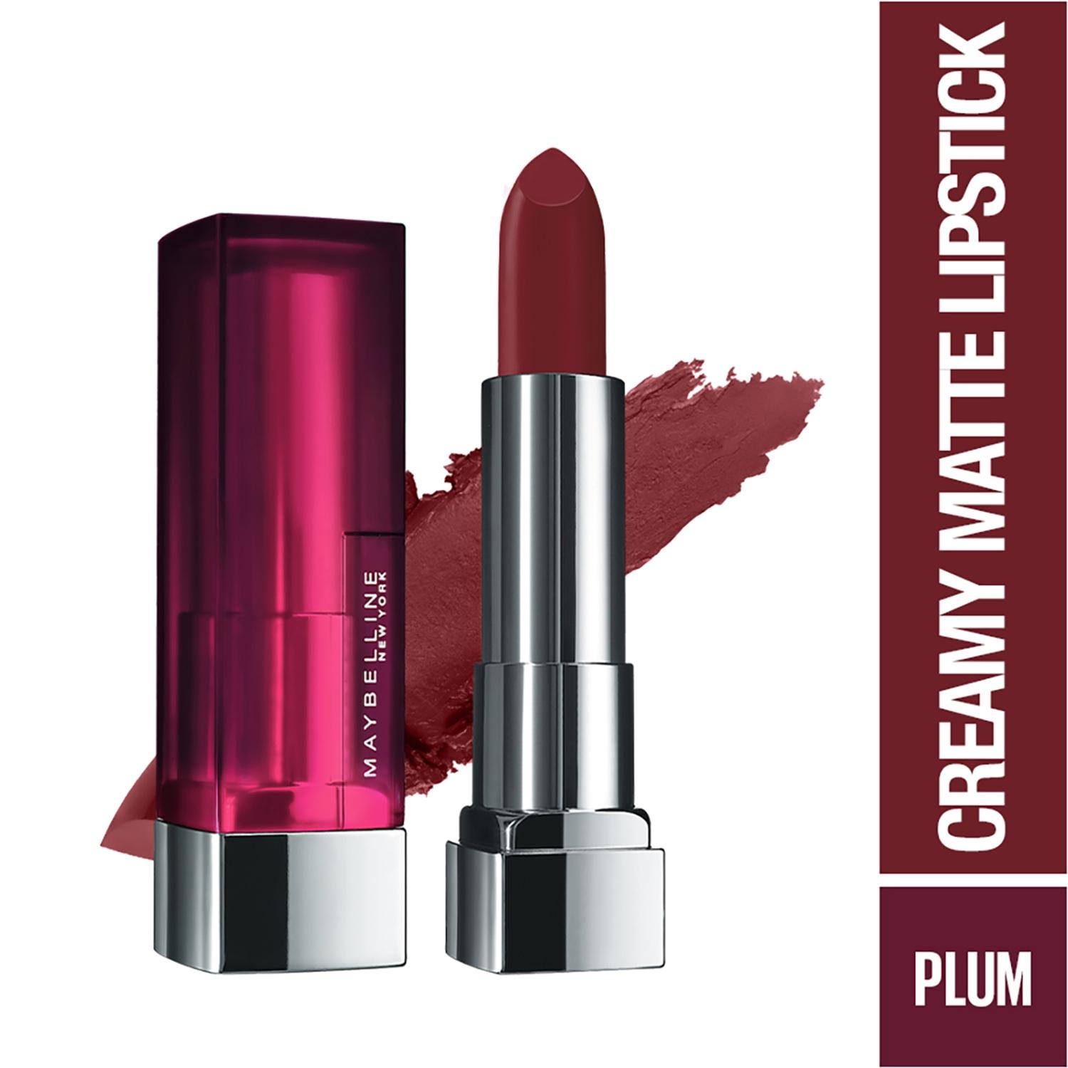 Maybelline New York Color Sensational Powder Matte Lipstick - 808 Plum Perfection (3.9g)