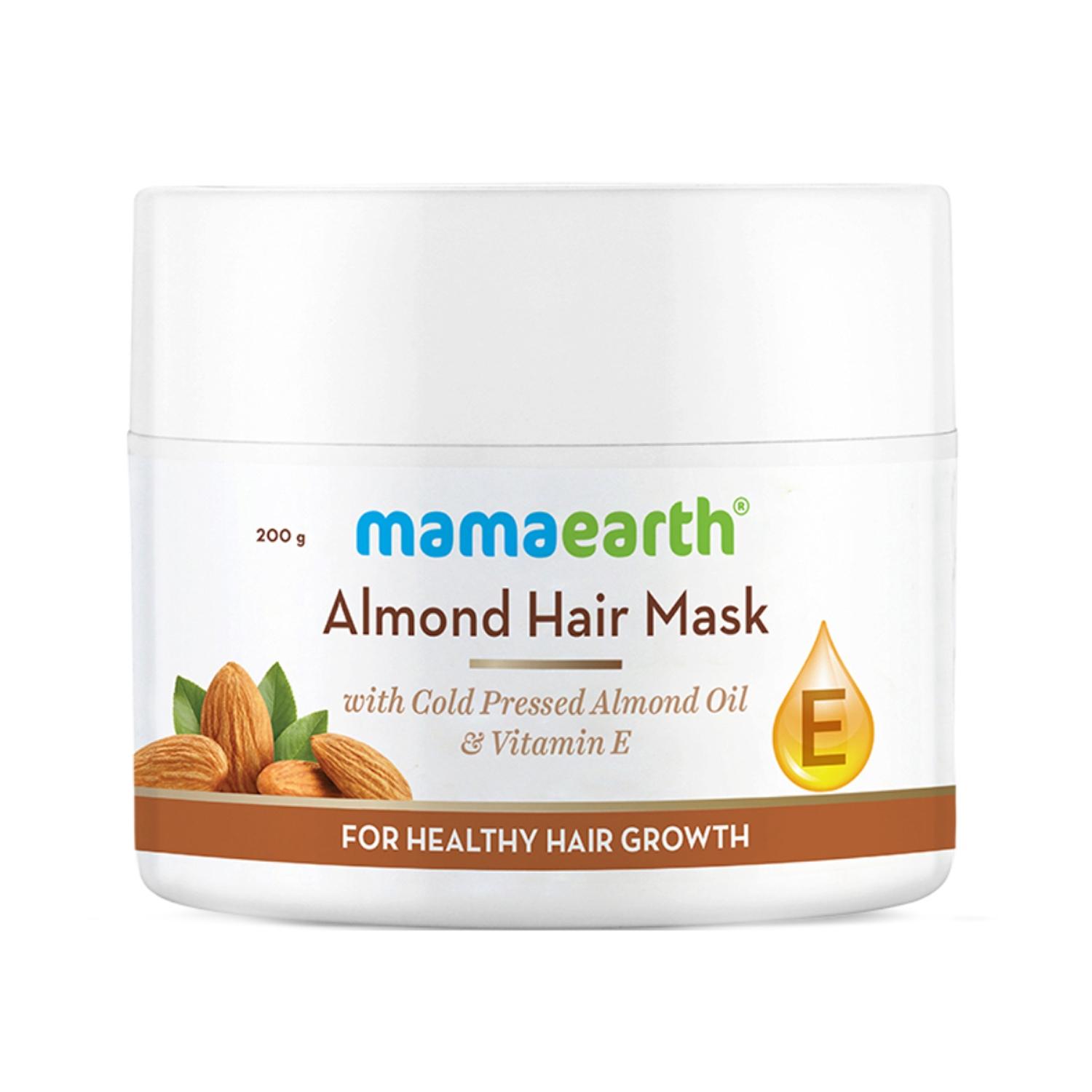 Mamaearth Almond Hair Mask With Cold Pressed Almond Oil & Vitamin E (200g)