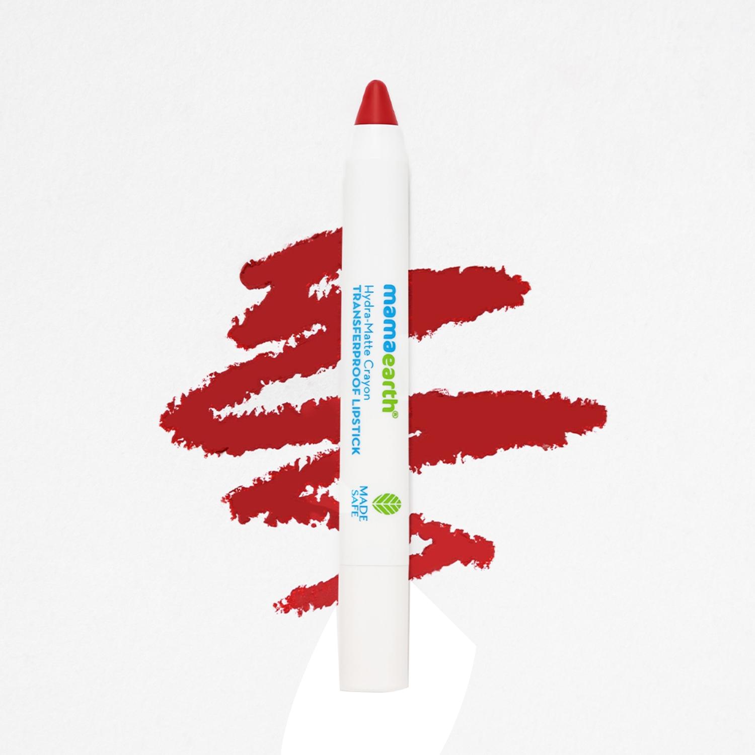 mamaearth-hydra-matte-crayon-transferproof-lipstick---07-raspberry-red-(2.4g)