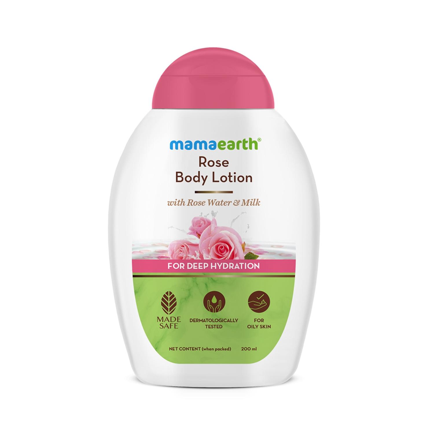 Mamaearth Rose Body Lotion With Rose Water & Milk For Deep Hydration (200ml)