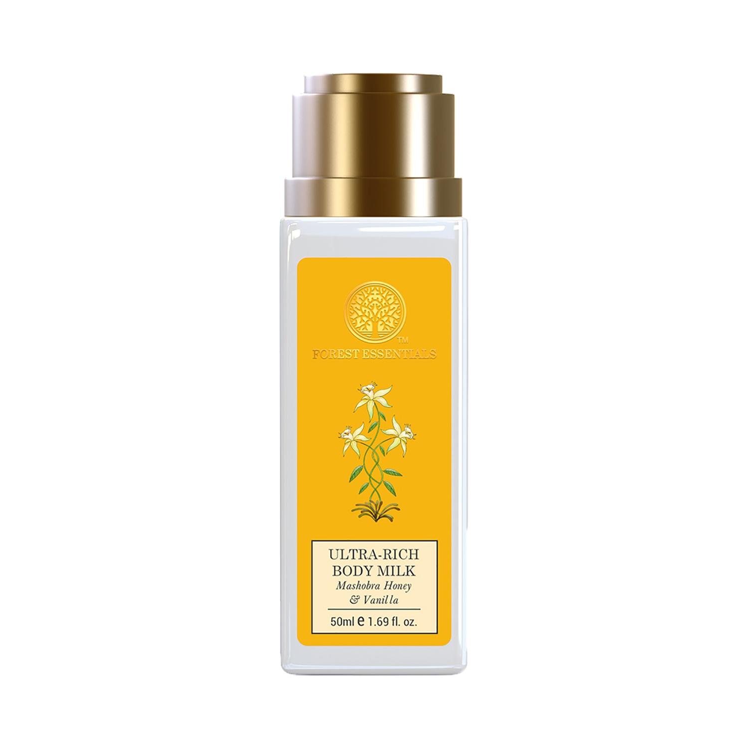 Forest Essentials Mashobra Honey & Vanilla Ultra-Rich Body Milk (50ml)