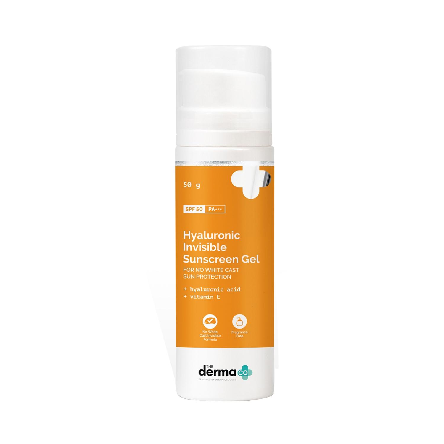 The Derma Co Hyaluronic Invisible Sunscreen Gel With SPF 50 PA++ (50g)