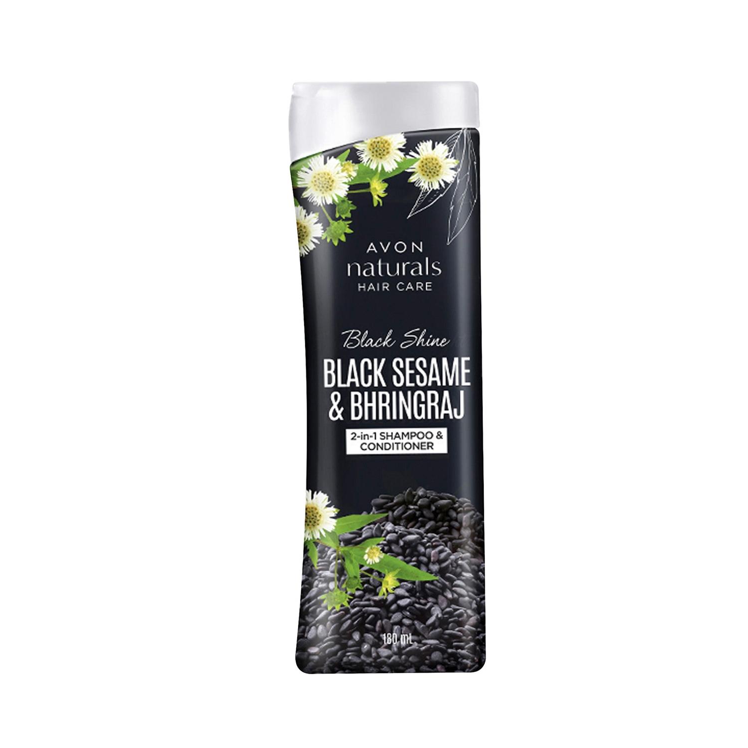 Avon Naturals Black Shine Bhringraj 2-In-1 Shampoo & Conditioner (180ml)