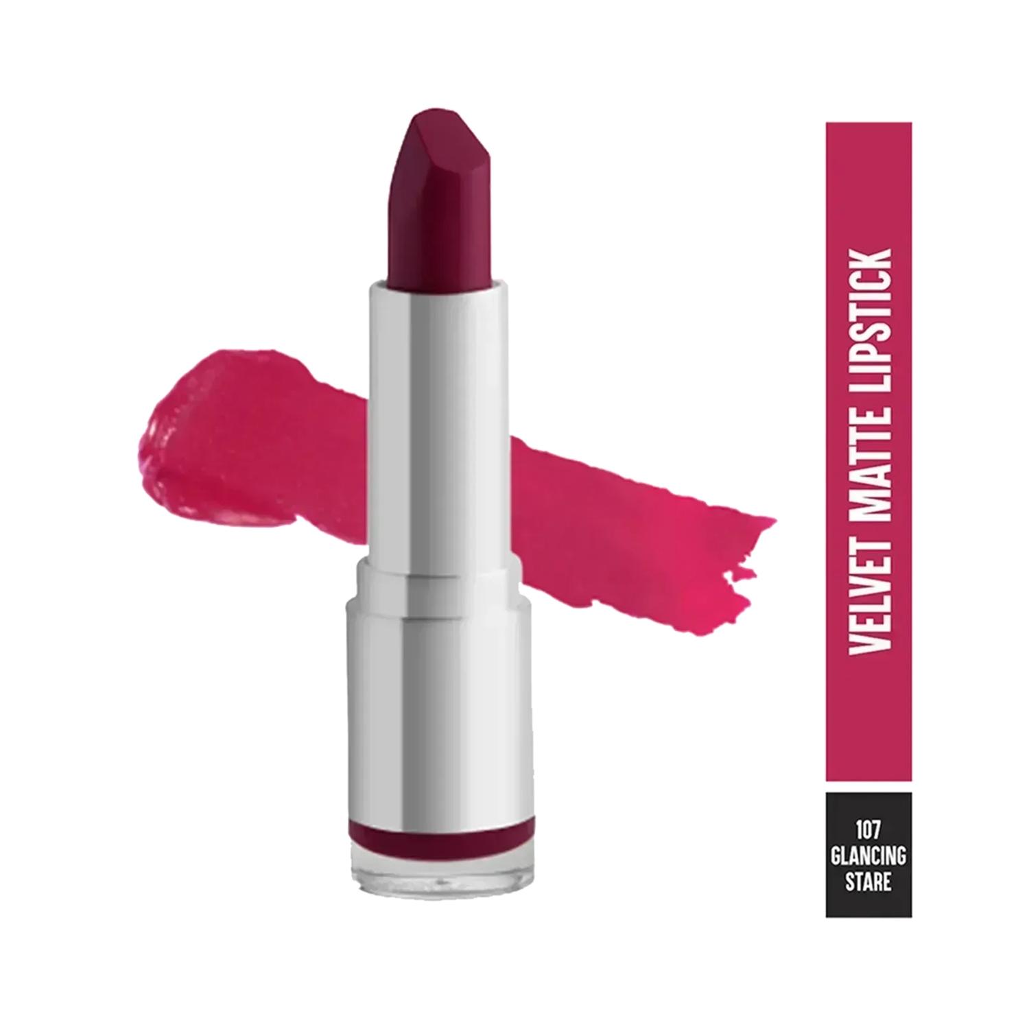 Colorbar Velvet Matte Lipstick - 107 Glancing Stare (4.2gm)