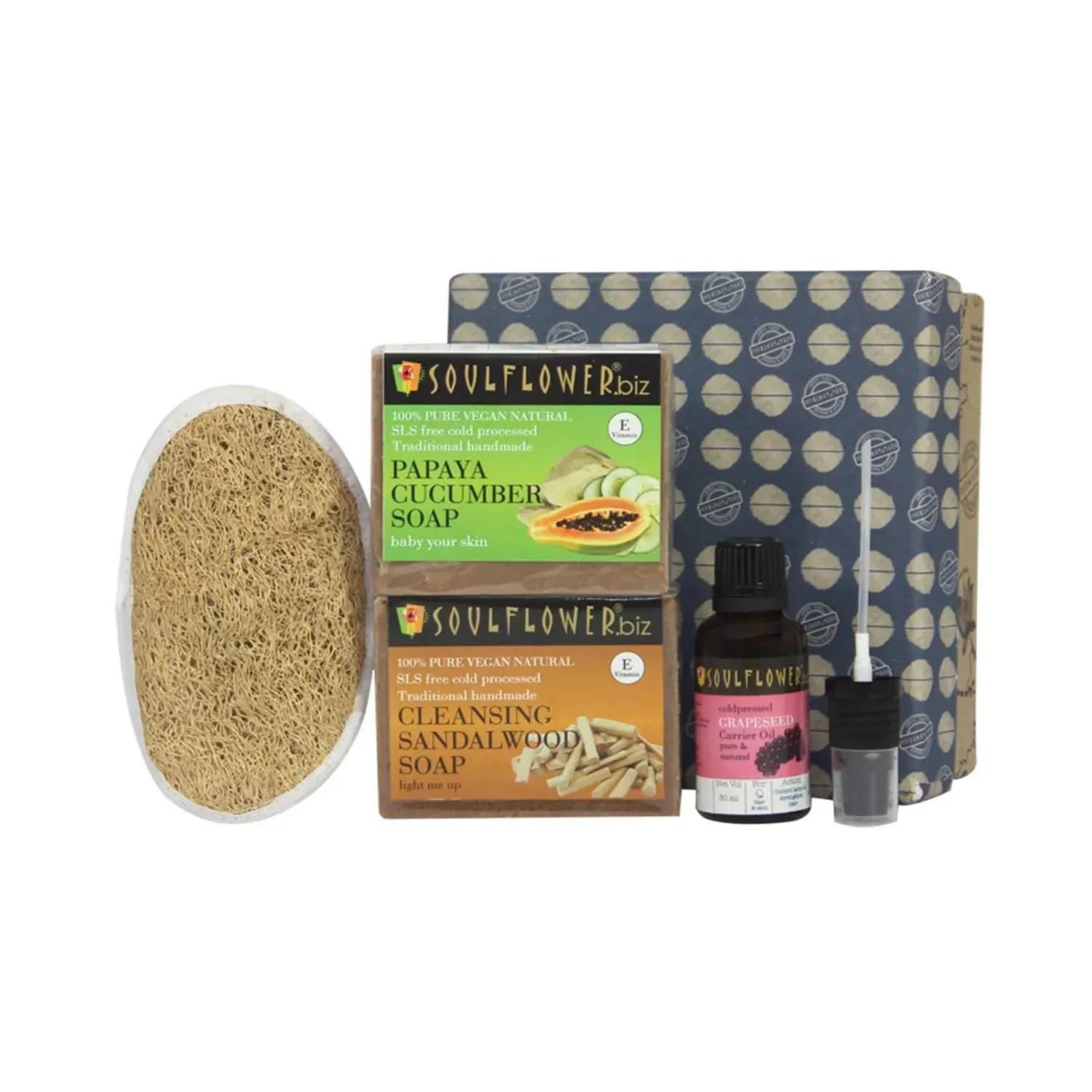 Soulflower Skin Brightening Festive Gift Set - (4 Pcs)