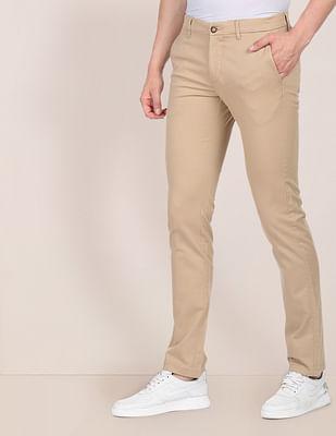 denver-slim-fit-solid-casual-trousers