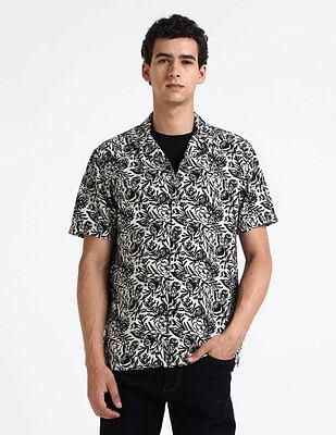 tropical-print-cuban-collar-shirt
