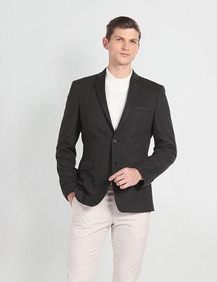notch-lapel-collar-knit-blazer