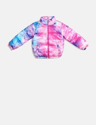 Girls Pink Modular Foli Puffer Jacket