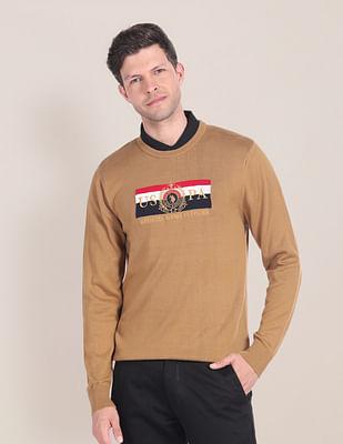 crew-neck-brand-embroidered-sweater