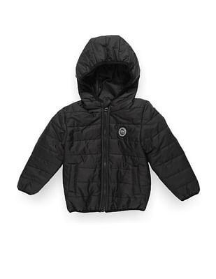 Boys Solid Hooded Puffer Jacket