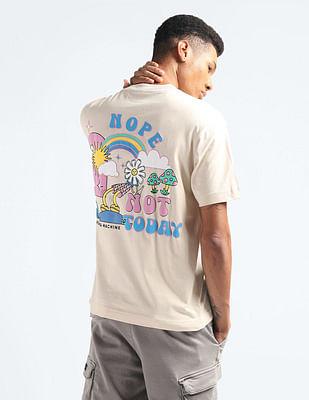 Oversized Rear Graphic Print T-Shirt