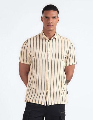 30's-slub-striped-shirt