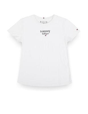 Girls Brand Print Short Sleeve T-Shirt