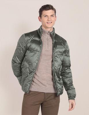 High Neck Solid Puffer Jacket