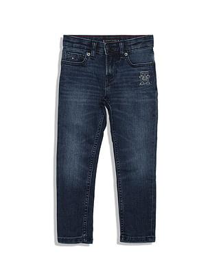 Scanton Slim Fit Stone Wash Elroy Monogram Jeans