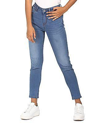 Blue Veronica Skinny Fit Washed Jeans